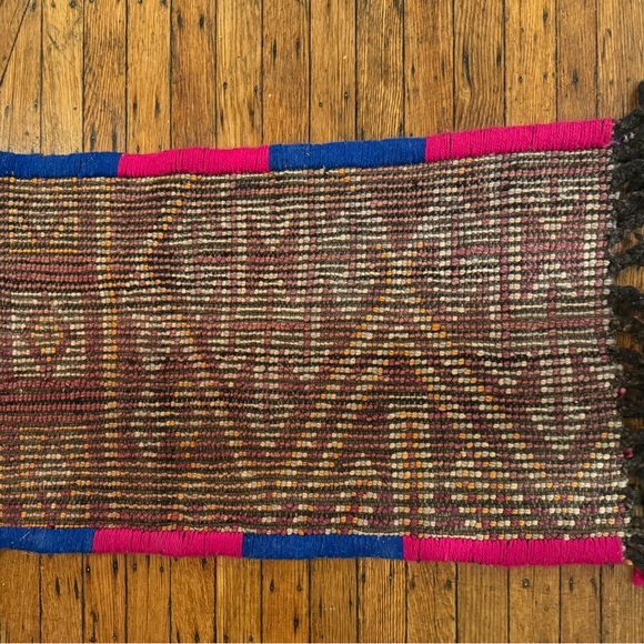 Handwoven Multicolor Wool Rug - Picture 3 of 3